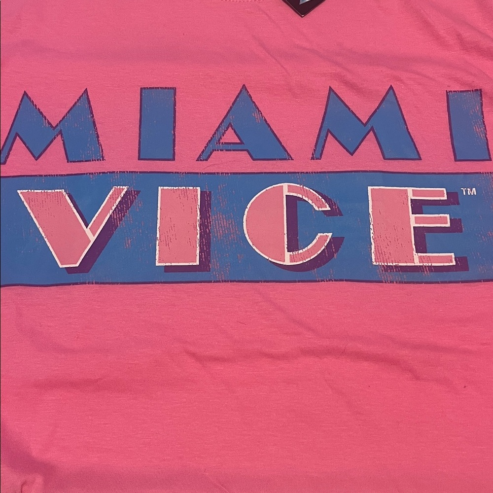 NWT! Miami Vice Pink Graphic Tee